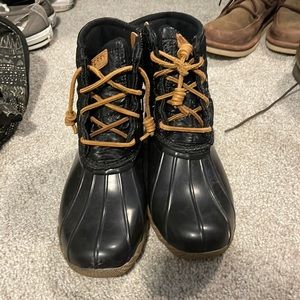 Sperry puff nylon quilted duck boots